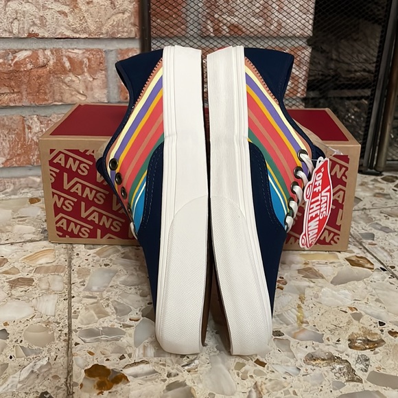 Vans Authentic Sf Retro Stripes Dress Blue - Picture 8 of 11